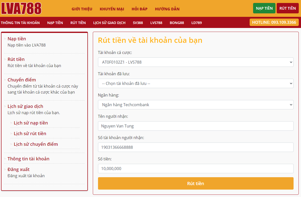 Rút Tiền Lvg788